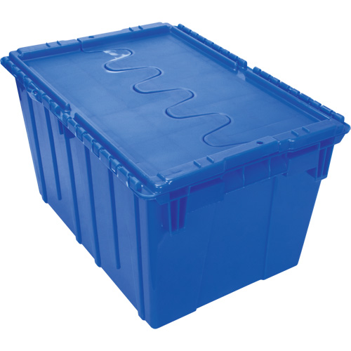 Flip Top Plastic Distribution Container, 21.65" x 15.5" x 12.5", Blue Stor-it Systems