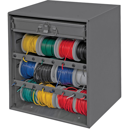 Wire and Terminal Storage Cabinet, Steel, 1 Drawers, 15-9/16" x 11-7/8" x 16-3/8", Grey Stor-it Systems
