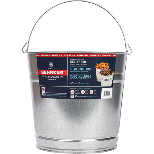 Seau, Acier galvanis&eacute;, 11 L Stor-it Systems
