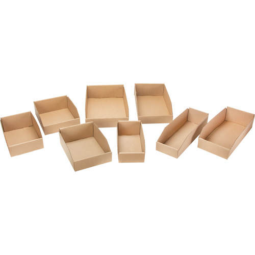 Deep Corrugated Parts Bins, 3-3/4" W x 17-1/4" D x 4-1/2" H, Beige Stor-it Systems