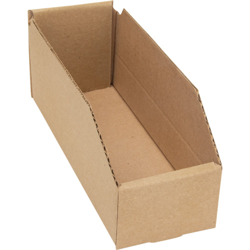 Boîtes profondes en carton ondul&eacute;, 3-3/4" la x 11-1/4" p x 4-1/2" h, Beige Stor-it Systems