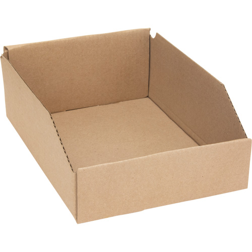 Boîtes profondes en carton ondul&eacute;, 8-3/4" la x 11-1/4" p x 4-1/2" h, Beige Stor-it Systems