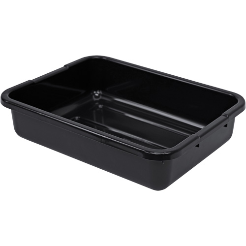 All-Purpose Ribbed-Bottom Storage Tub, 5" H x 15" D x 21" L, Plastic, Black Stor-it Systems
