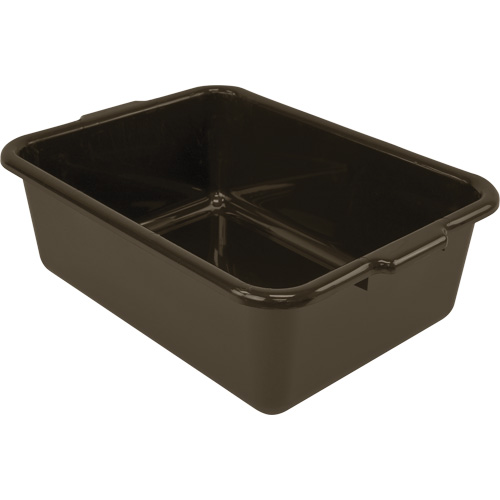 All-Purpose Flat-Bottom Storage Tub, 7" H x 15" D x 21" L, Plastic, Brown Stor-it Systems