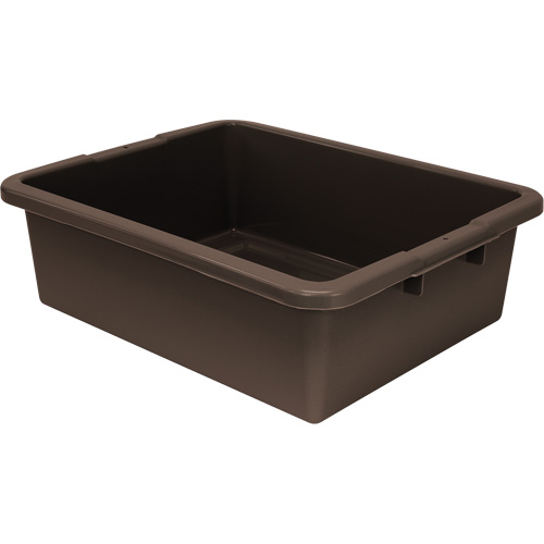 All-Purpose Ribbed-Bottom Storage Tub, 7" H x 17" D x 22" L, Plastic, Brown Stor-it Systems