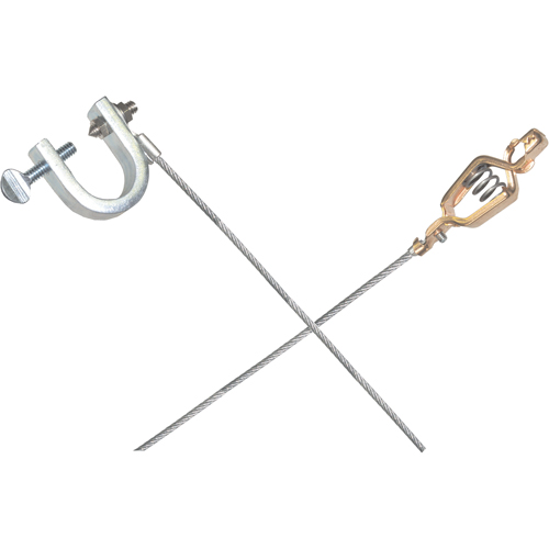Light-Duty Bonding & Grounding Wire Assemblies - Alligator Clip & Small C-Clamps Stor-it Systems