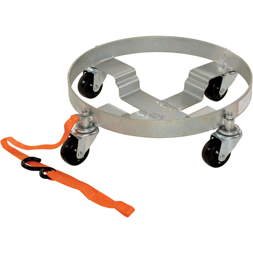 Chariots &agrave; &eacute;tages multiples pour baril, Acier, Capacit&eacute;e 900 lb, Diam&egrave;tre 19", Roue en Caoutchouc Stor-it Systems