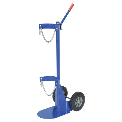 Chariot pour bouteille de gaz, Roues Caoutchouc, Base de 12" la x 15-1/2" lo, 500 lb Stor-it Systems