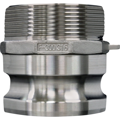 Cam & Groove Coupling, Stainless Steel, Type F, 2-1/2", Male NPT, 150 PSI Stor-it Systems