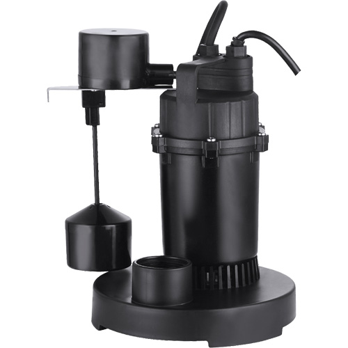 Pompe de puisard submersible thermoplastique, 2560 gal./h, 115 V, 4,6 A, 1/3 CV Stor-it Systems