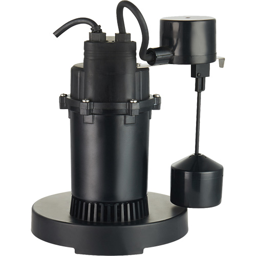 Pompe de puisard submersible thermoplastique, 2560 gal./h, 115 V, 4,6 A, 1/3 CV Stor-it Systems