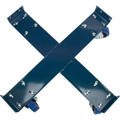 Chariot pour baril, Acier, Capacit&eacute;e 1400 lb, Diam&egrave;tre 24", Roue en &eacute;lastique bleu Stor-it Systems