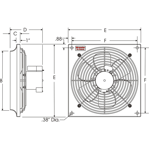 Ventilateurs muraux d'usage g&eacute;n&eacute;ral, Commercial, 2 vitesses, Diam&egrave;tre de 18" Stor-it Systems