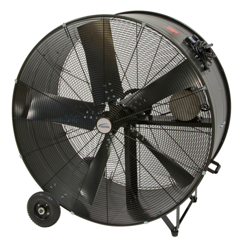 Heavy-Duty Fixed Belt Drive Drum Fan, Industrial, 2 Speed, 42" Diameter Stor-it Systems