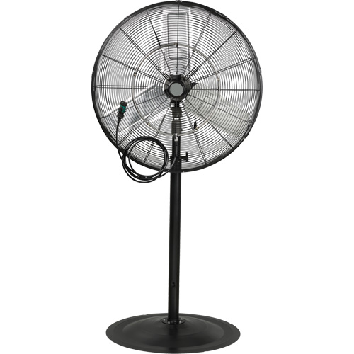 Ventilateur oscillant sur socle avec vaporisation &agrave; moteur &eacute;tanche &agrave; l'eau, Robuste, 3 Vitesses, Diam&egrave;tre de 30" Stor-it Systems