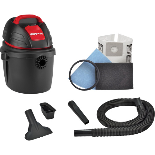 Portable Shop Vacuum, Wet-Dry, 2.5 HP, 2.5 US Gal. (9.5 Litres) Stor-it Systems