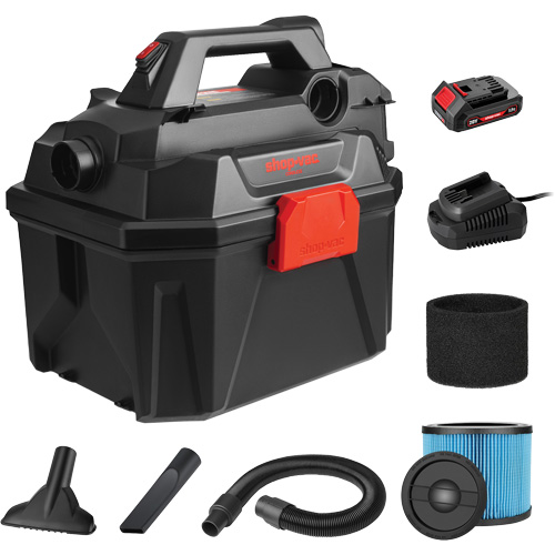 Cordless Wet/Dry Vacuum, 20 V, 2 Gal. Capacity Stor-it Systems