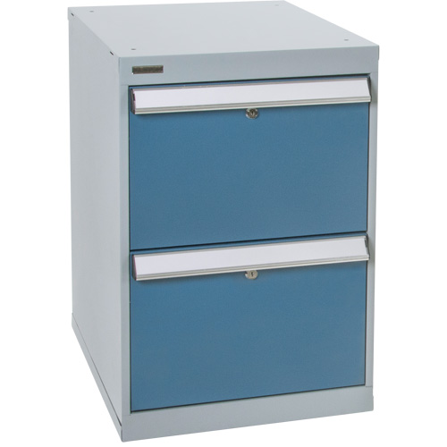 &eacute;tabli &agrave; deux tiroirs sur pi&eacute;destal, 18" la x 21" p x 28" h Stor-it Systems