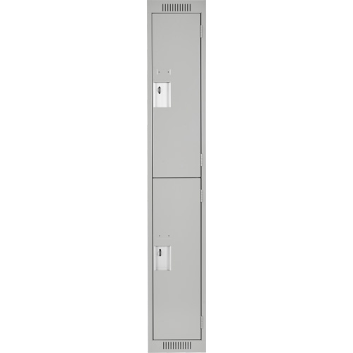 Casiers Clean Line, 2 niveaux, 12" x 18" x 72", Acier, Gris, Rivet (assembl&eacute;) Stor-it Systems