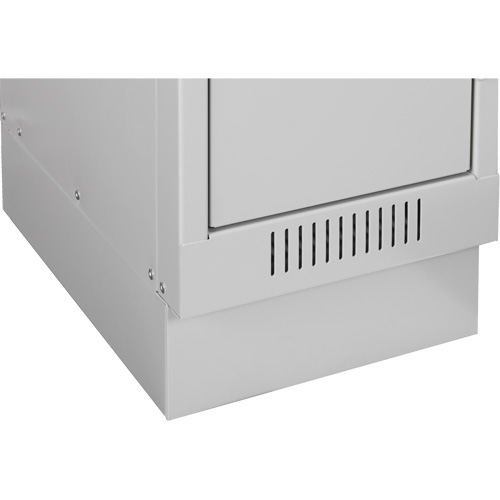 Clean Line Lockerette , 6 -tier, Bank of 4, 48" x 18" x 82", Steel, Beige, Rivet (Assembled) Stor-it Systems
