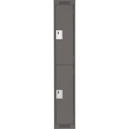 Casiers Clean Line, 2 niveaux, 12" x 18" x 72", Acier, Charbon, Rivet (assembl&eacute;) Stor-it Systems