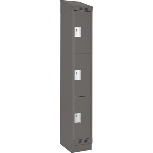 Casiers Clean Line, 3 niveaux, 12" x 18" x 82", Acier, Charbon, Rivet (assembl&eacute;) Stor-it Systems