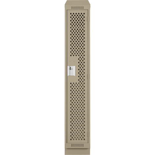 Casiers Clean Line, 12" x 12" x 82", Acier, Beige, Rivet (assembl&eacute;), Perfor&eacute; Stor-it Systems