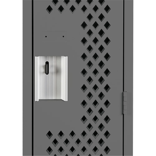 Clean Line Lockers, 12" x 15" x 72", Steel, Charcoal, Rivet (Assembled), Perforated Stor-it Systems