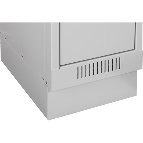 Clean Line Economy Lockers Recessed Base, 1 Banks, 4" H x 12" W x 18" D, Grey, Steel Stor-it Systems