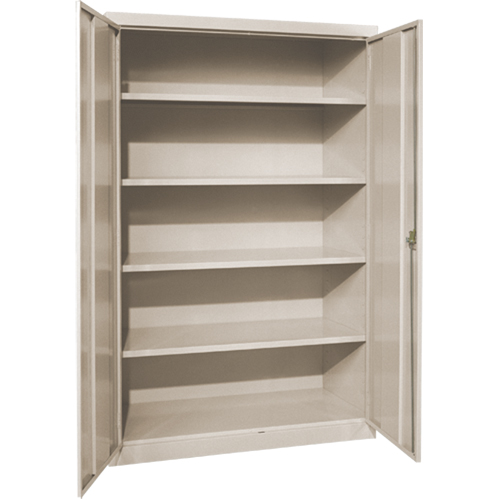 Armoires de rangement Hi-Boy profondes, Acier, 4 Tablettes, 72" h x 36" la x 24" P, Beige Stor-it Systems