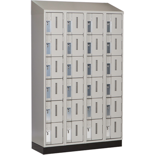 Casiers robustes Concorde, 6 niveaux, Bloc de 4, 48" x 18" x 82", Acier, Gris, Soud&eacute; (assembl&eacute;) Stor-it Systems