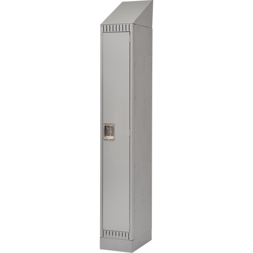 Lockers, 12" x 18" x 86", Steel, Grey, Knocked Down Stor-it Systems