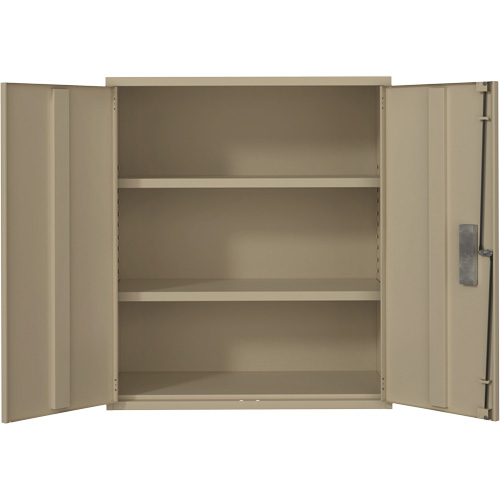 Lo-Boy Storage Cabinet, Steel, 2 Shelves, 40" H x 36" W x 18" D, Beige Stor-it Systems