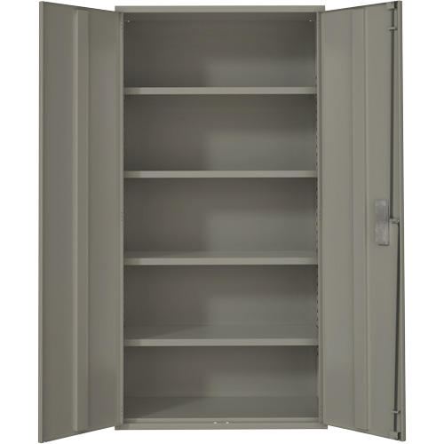 Hi-Boy Storage Cabinet, Steel, 4 Shelves, 72" H x 36" W x 18" D, Grey Stor-it Systems