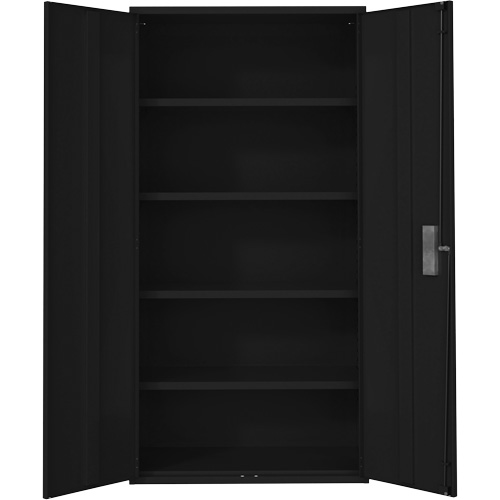 Hi-Boy Storage Cabinet, Steel, 4 Shelves, 72" H x 36" W x 18" D, Black Stor-it Systems