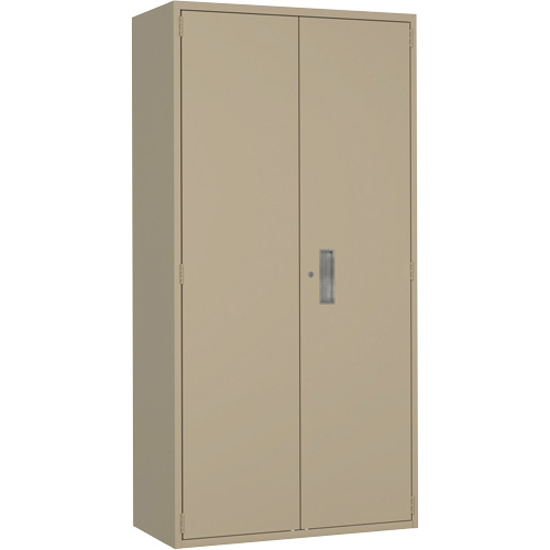 Armoire de rangements combin&eacute;s, Acier, 6 Tablettes, 72" h x 36" la x 18" P, Beige Stor-it Systems