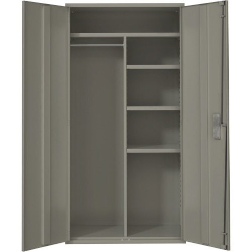Armoire de rangements combin&eacute;s, Acier, 6 Tablettes, 72" h x 36" la x 18" P, Gris Stor-it Systems