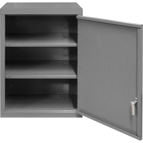 Armoire murale, 27" h x 13-11/16" la x 18" p, 2 tablettes, Acier, Gris Stor-it Systems