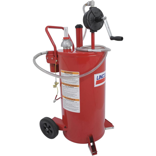 Chariot &agrave; carburant en acier de 25 gallons avec pompe rotative bidirectionnelle et filtre Stor-it Systems