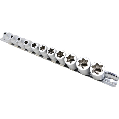 Jeu de douilles Flat-Cut E-"Star", 11 Morceaux, Prise de 3/8" Stor-it Systems