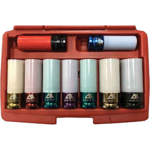 Thin Wall Master Impact Socket Set, 9 Pieces, 1/2" Drive Size Stor-it Systems