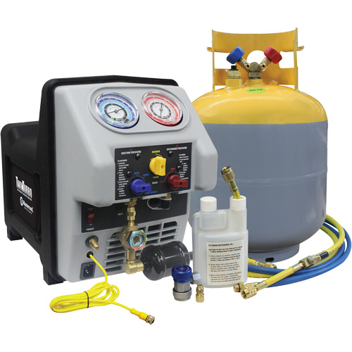 Twin Turbo Refrigerant Recovery System with 50 Lb DOT Tank Stor-it Systems