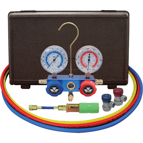 Jeu de manom&egrave;tres pour automobile avec mini-injecteur de colorant et coupleurs manuels Stor-it Systems