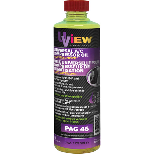 Huile universelle PAG 46 avec ExtenDye pour syst&egrave;me de climatisation, 237 ml, Bouteille Stor-it Systems