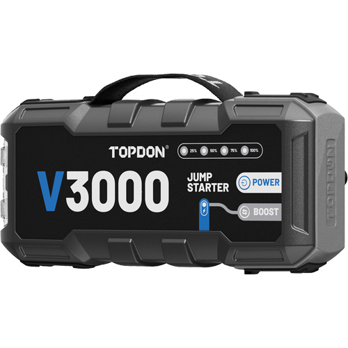 Survolteur, banque d'alimentation et lampe de poche V3000 Stor-it Systems