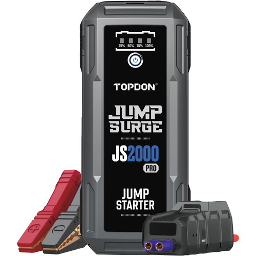 D&eacute;marreur de secours, banque d'alimentation et lampe de poche JumpSurge2000Pro &agrave; 2500 A de pointe Stor-it Systems
