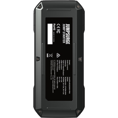 D&eacute;marreur de secours, banque d'alimentation et lampe de poche JumpSurge2000Pro &agrave; 2500 A de pointe Stor-it Systems