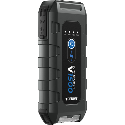 D&eacute;marreur d'appoint, survolteur, banque d'alimentation et lampe de poche V1500 Stor-it Systems