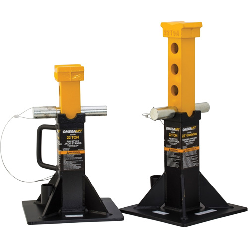 Heavy-Duty Jack Stand, Locking Pin, 22 Tons Capacity, 12-1/4" - 19-7/8" H Stor-it Systems