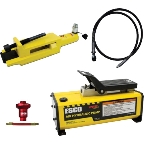 Ensemble de brise-talon pour pneus g&eacute;ants/&eacute;quipement de terrassement avec pompe hydraulique de 1/2 gallon Stor-it Systems